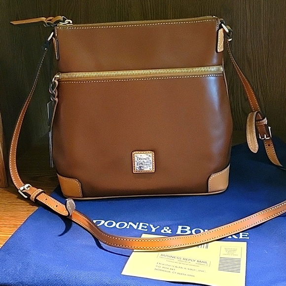 Dooney & Bourke Smooth Leather crossbody in Natural - Picture 1 of 16